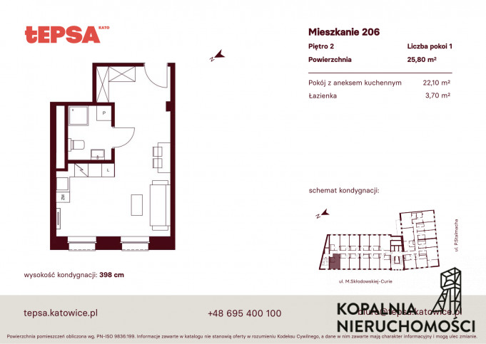 Mieszkanie Sprzedaż Katowice Śródmieście Marii Skłodowskiej-Curie 3